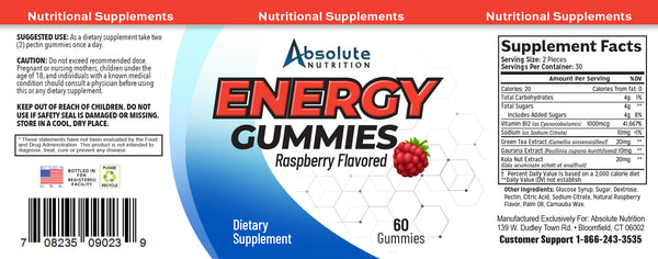 Absolute Energy Gummies 60ct