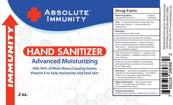 Absolute Immunity Hand Sanitizer 2 oz